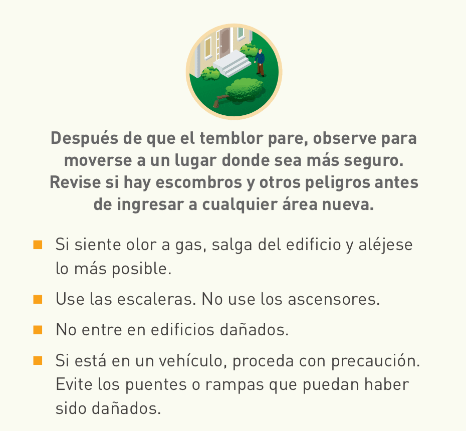 Ícono de una persona revisando los escombros después de un terremoto
