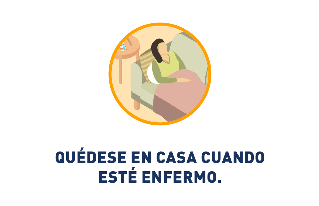 Gráfico de una mujer enferma en un sofá